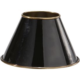 Classic lampskärm metall svart/antikmässing 22cm