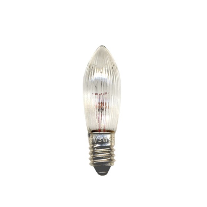 34V 3W topplampa klar räfflad