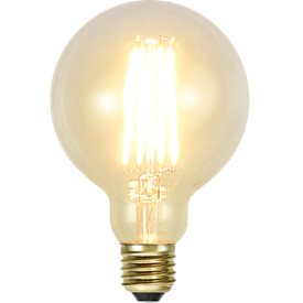 Globlampa LED klar E27 95 320Lm 2100K dimbar