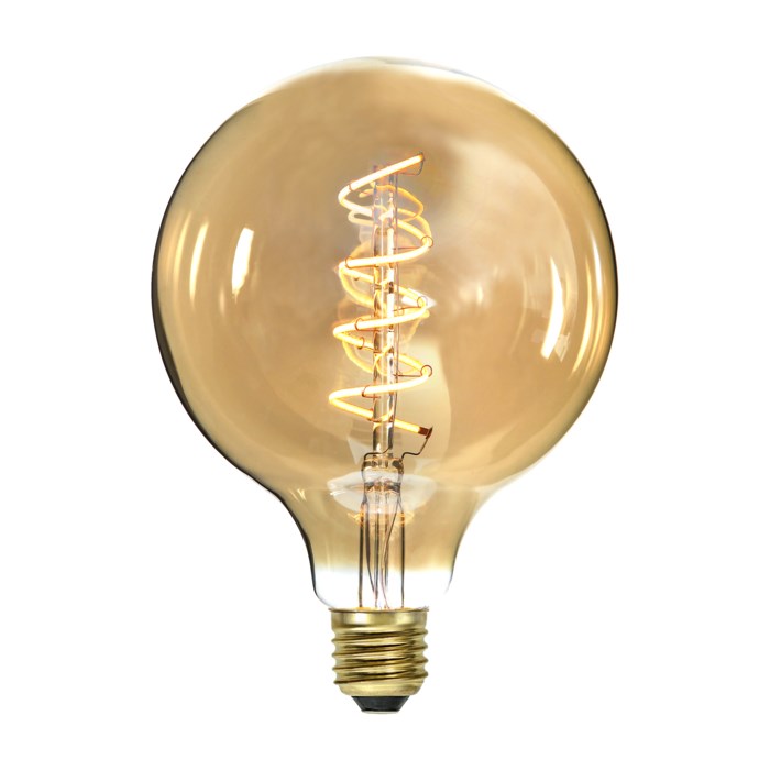 Globlampa LED 160lm amber 125 2100K E27 dimbar