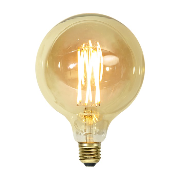 Glob LED 240lm amber 125 E27 1800K dimbar