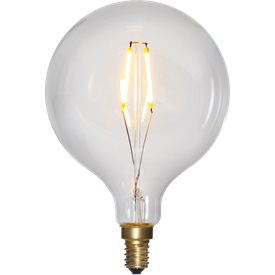 Globlampa LED E14 klar 95mm 100Lm 2100K dimbar