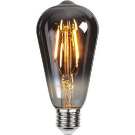 Edisonlampa LED 80lm rök E27 2100K