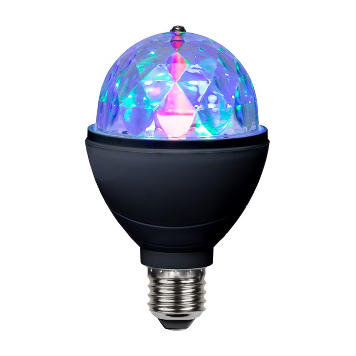 LED-lampa E27 Disco LED Black