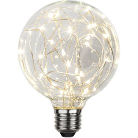 Glob LED klar ljusslinga E27