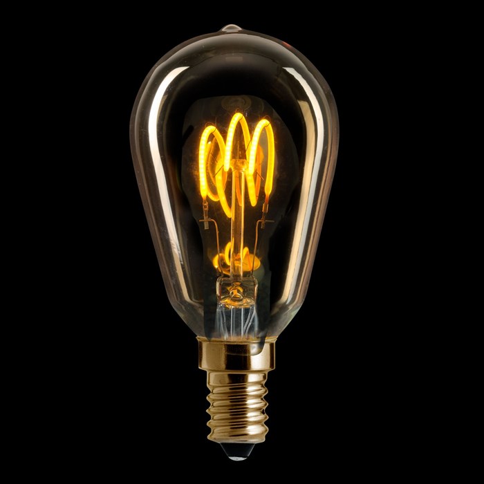 Edisonlampa LED E14 guld 150lm 2000K dimbar