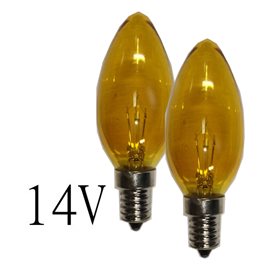 Reservlampa kronljus 14V 5W  ambergul 2-p