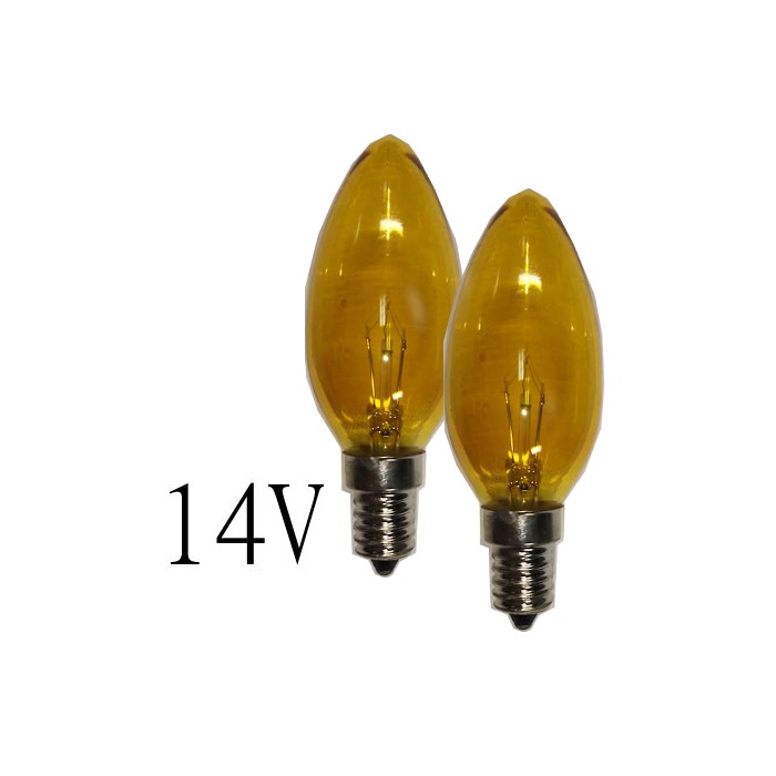 Reservlampa kronljus 14V 5W  ambergul 2-p