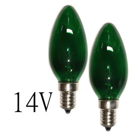 Reservlampa kronljus 14V 5W grön 2-p