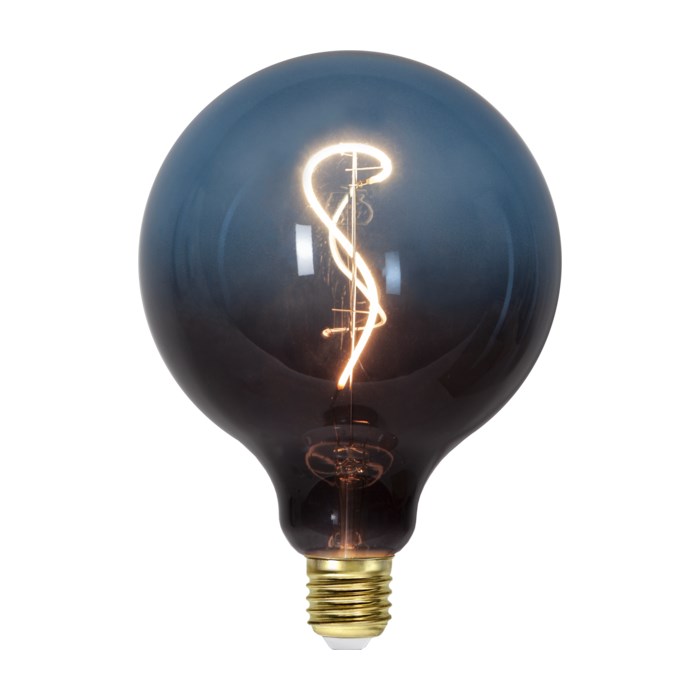 Globlampa LED 125mm svart/blå dimbar
