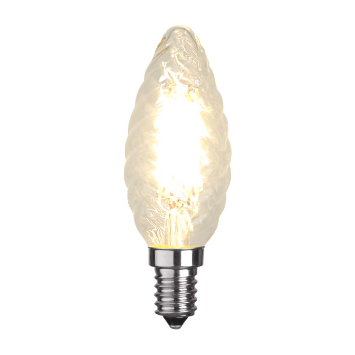 Kronljuslampa LED E14  vriden klar 420lm 2700K dimbar