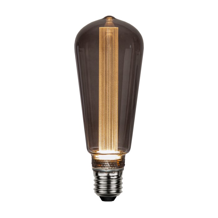 Edisonlampa LED E27 Decoled svart  45lm 2800K