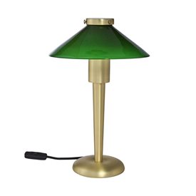 AUGUST bordslampa grön/mässing