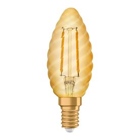 Kronljuslampa LED Vintage vriden 120lm 2400K amber