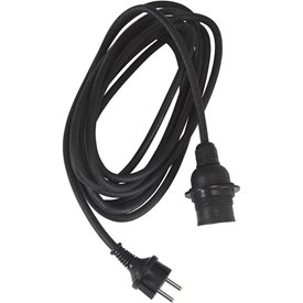 Lampupphäng IP44 250cm Svart