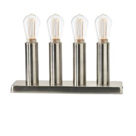 Notice Ljusstake i slät antiksilverfinish med ljuskällor