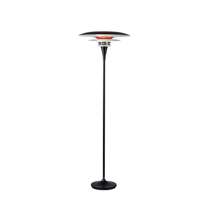 Diablo golvlampa Ø50 mattsvart/blankröd