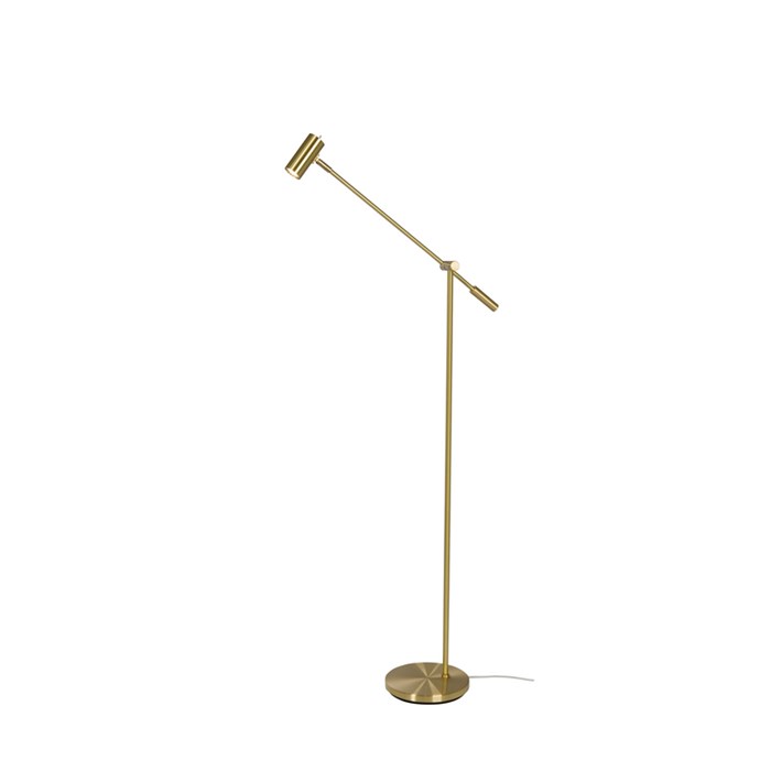 Cato golvlampa blankslipad mässing dimbar
