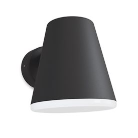 Mist utomhusvägglampa svartstruktur