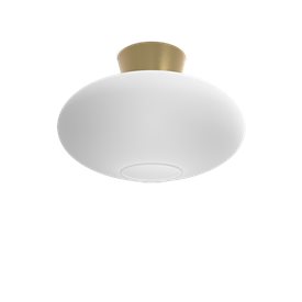 Bullo XL plafond Ø38 mässing/opalglas