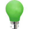 Normallampa LED B22 grön 30lm
