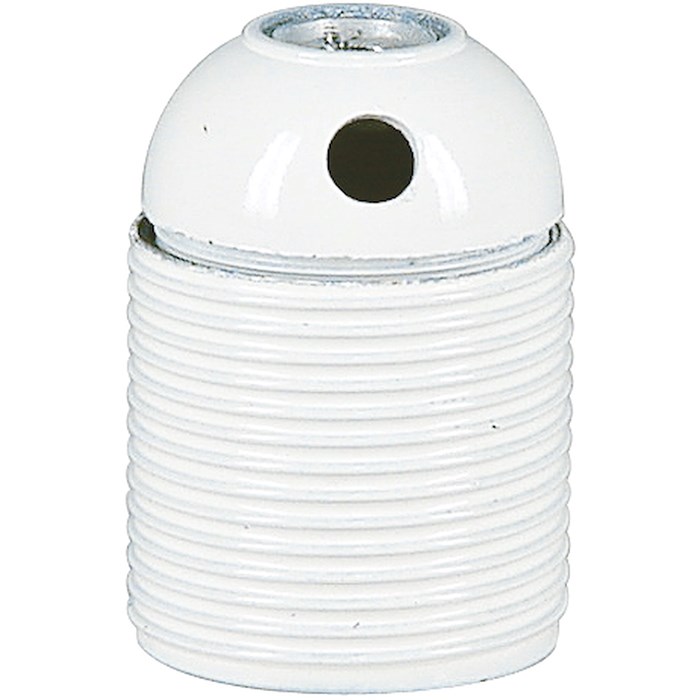 Lamphållare E27 sidohål vit