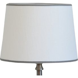 CAROLIN lampskärm 24cm vit/grå