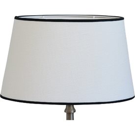 Carolin oval lampskärm vit/svart 40cm