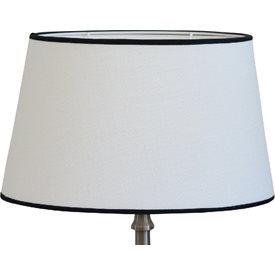 Carolin oval lampskärm 30cm vit/svart