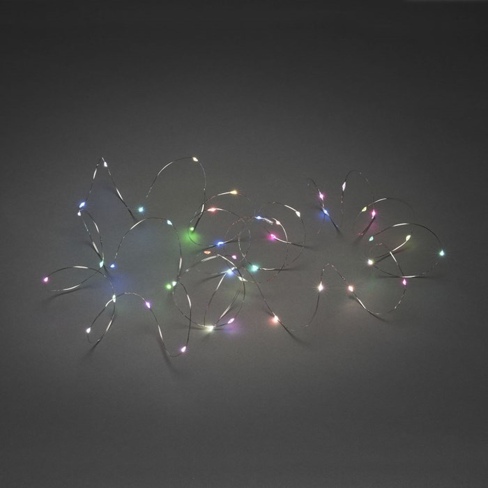 Ljusslinga 100 färgskiftande LED silver