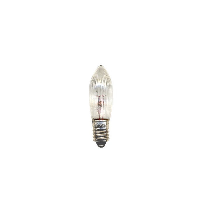 10V 2W topplampa klar räfflad