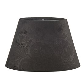 Lampskärm oval Paisley 22cm svart