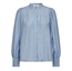Ljusblå skjorta med smockärmar
