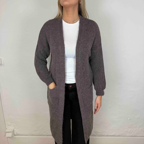 Lång kofta i alpackablandning