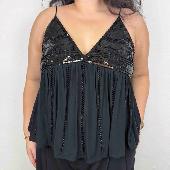 Paljettlinne med tunna band