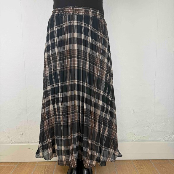 Plisserad rutig kjol