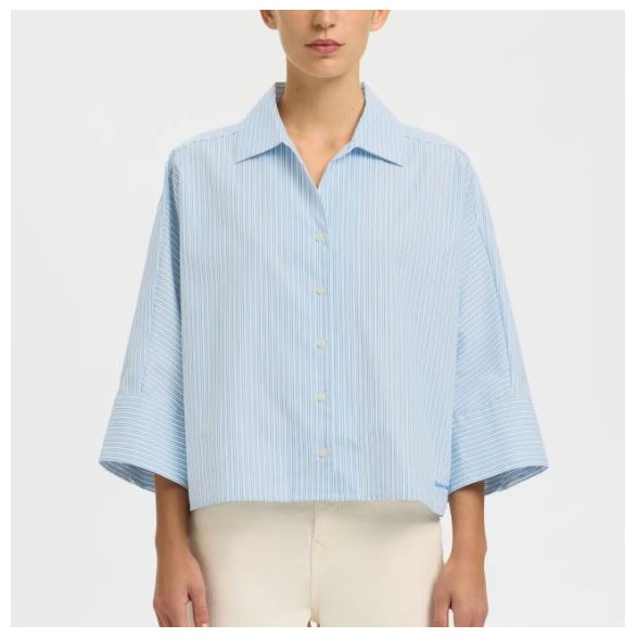 Randig oversize skjorta