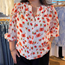 Blus med blomprint