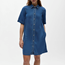 Kort tunn denim klänning