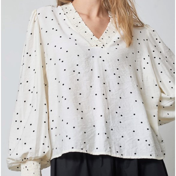 Diemcc Dot V-Blouse 45062