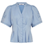 POPPYCC EMB SS V-SHIRT - PALE BLUE