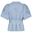 POPPYCC EMB SS V-SHIRT - PALE BLUE