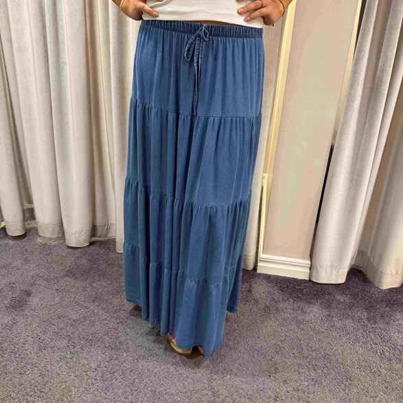 Långkjol denimimitation