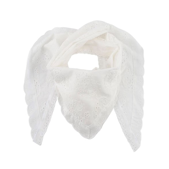 Scarf med broderie anglaise
