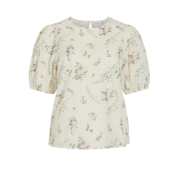 Romantisk blus med puffärm