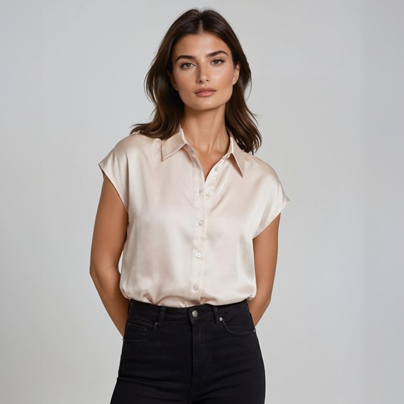 Sand Holkärm Blus French