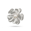 Brosch vit Blomma