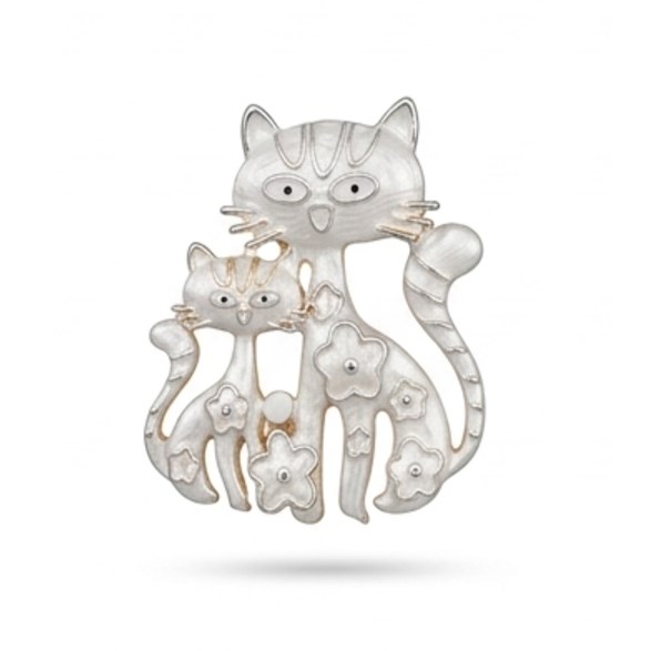 Brosch två katter