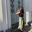 Satin Midi kjol