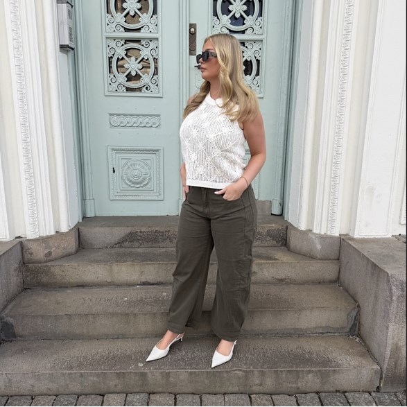 Virkad Väst Blommönster